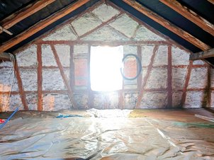 Ansicht des Spitzbodens