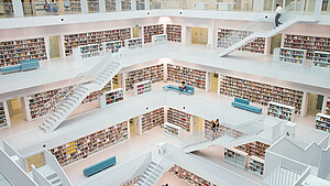 Blick in die Stadtbibliothek Stuttgart