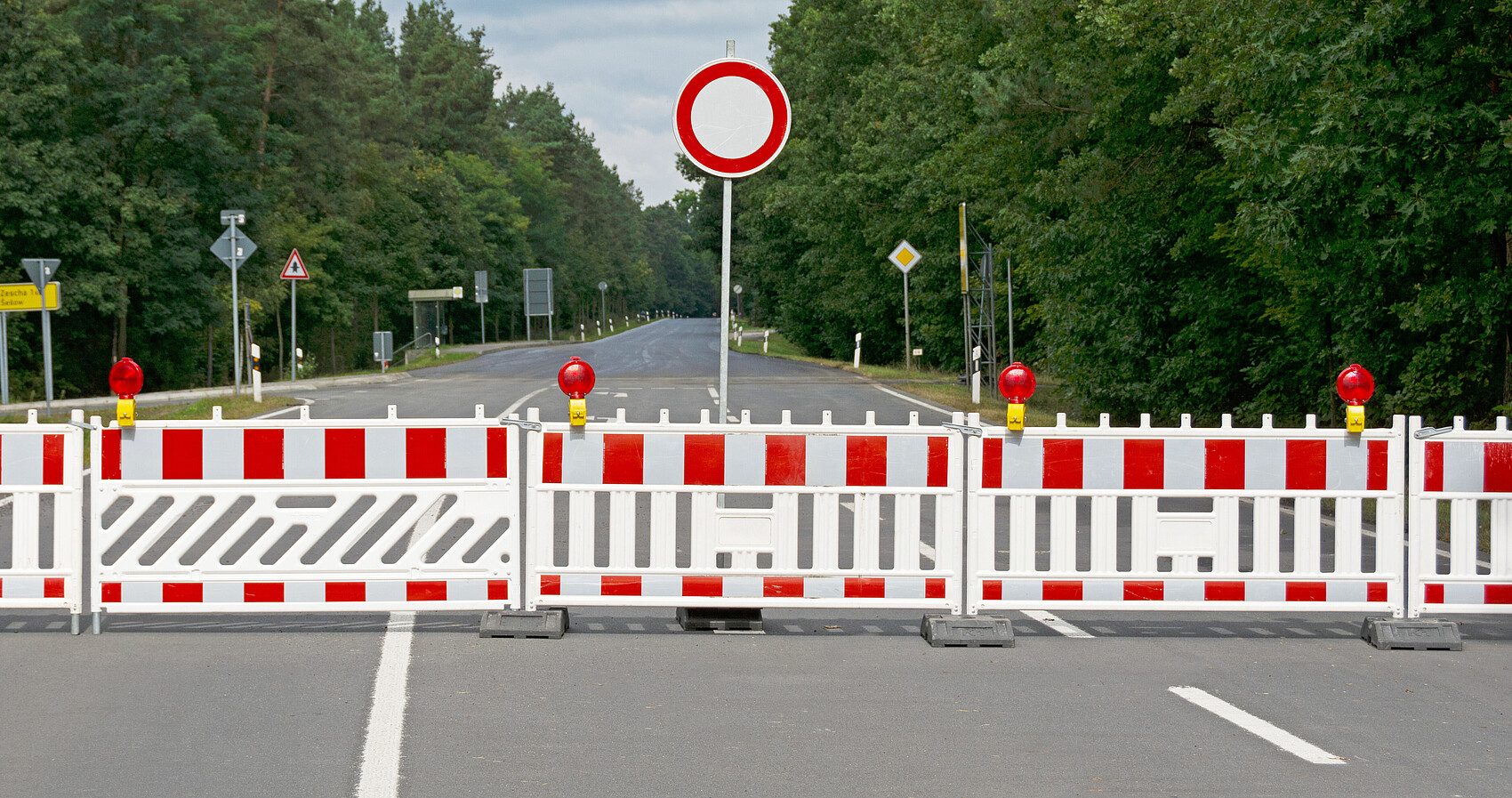 Vollsperrung einer Straße