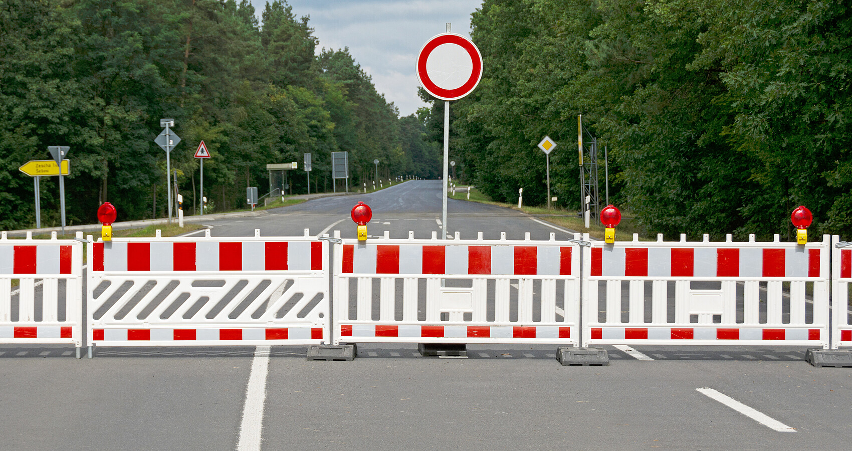 Vollsperrung einer Straße