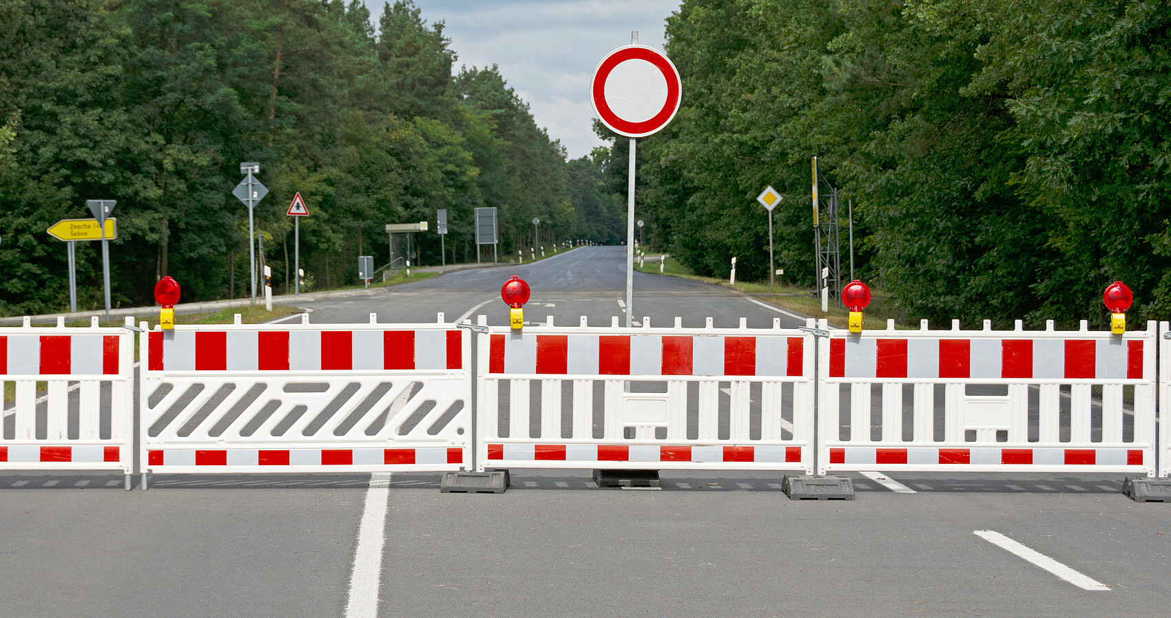 Vollsperrung einer Straße