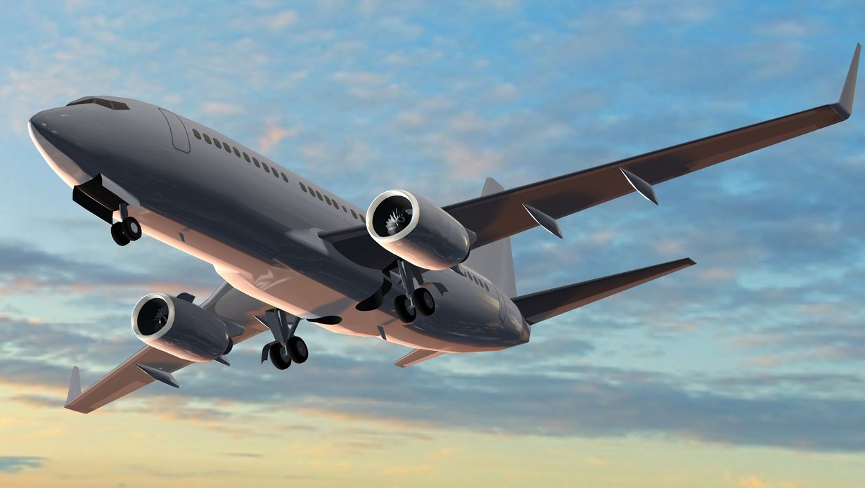 Bild zeigt Flugzeug in der Luft