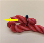 Seilfixierung mit Kabelbinder