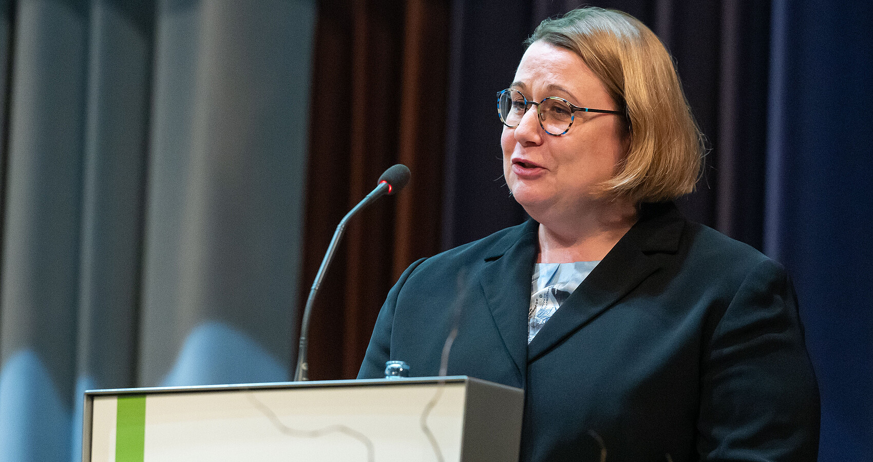 Regierungsvizepräsidentin Sigrun von Strauch bei Ihrer Rede zur Verabschiedung von Oberbürgermeister Thomas Sprißler
