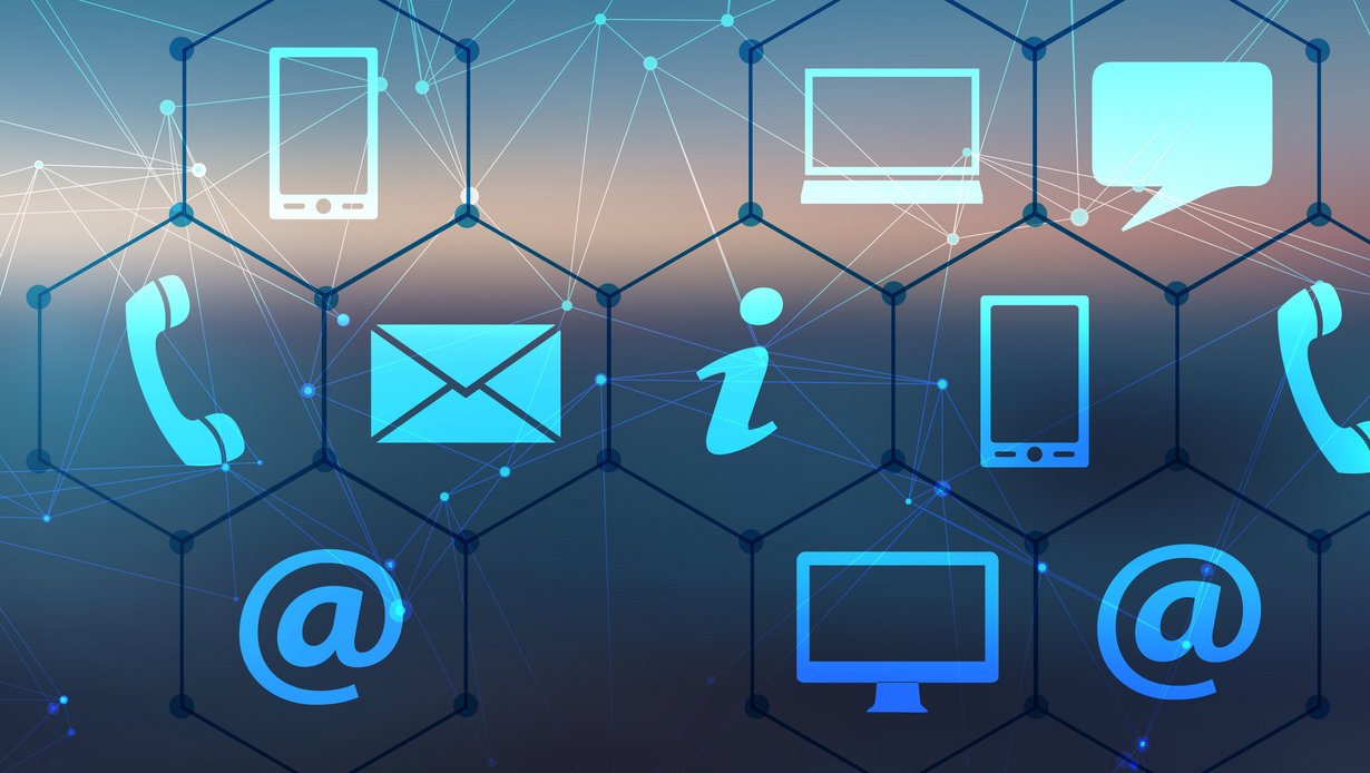 Bild zeigt verschiedene Kontakt-Icons