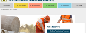 Startseite Homepage Gewerbeaufsicht Baden-Württemberg