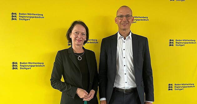 Regierungspräsidentin Susanne Bay mit Michael Hagmann