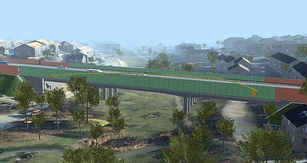 Bild zeigt eine Visualisierung der neuen Gumpenbachbrücke