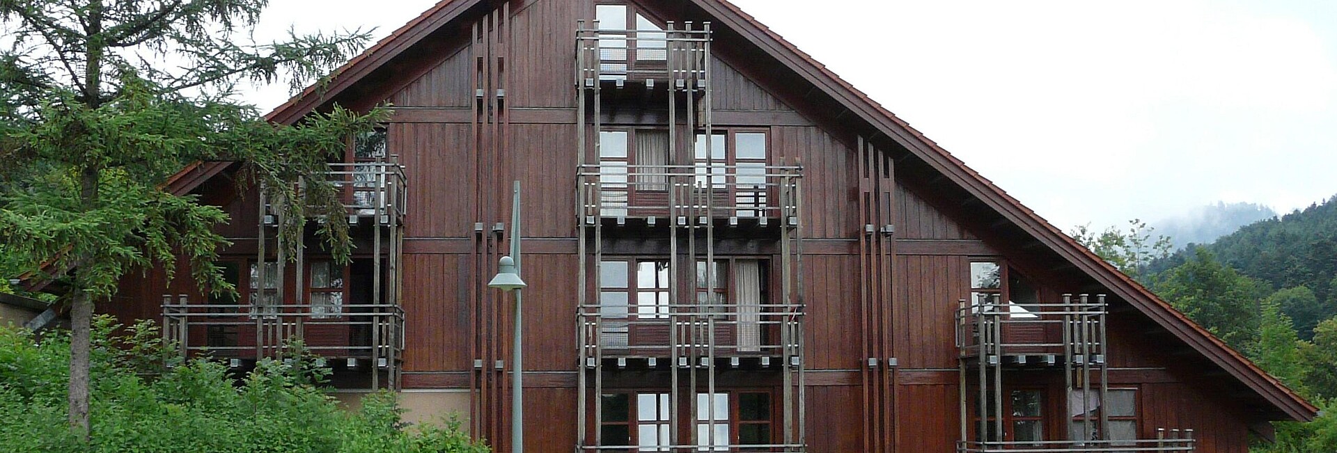 Ansicht Wohnheimgebäude - Holzbau