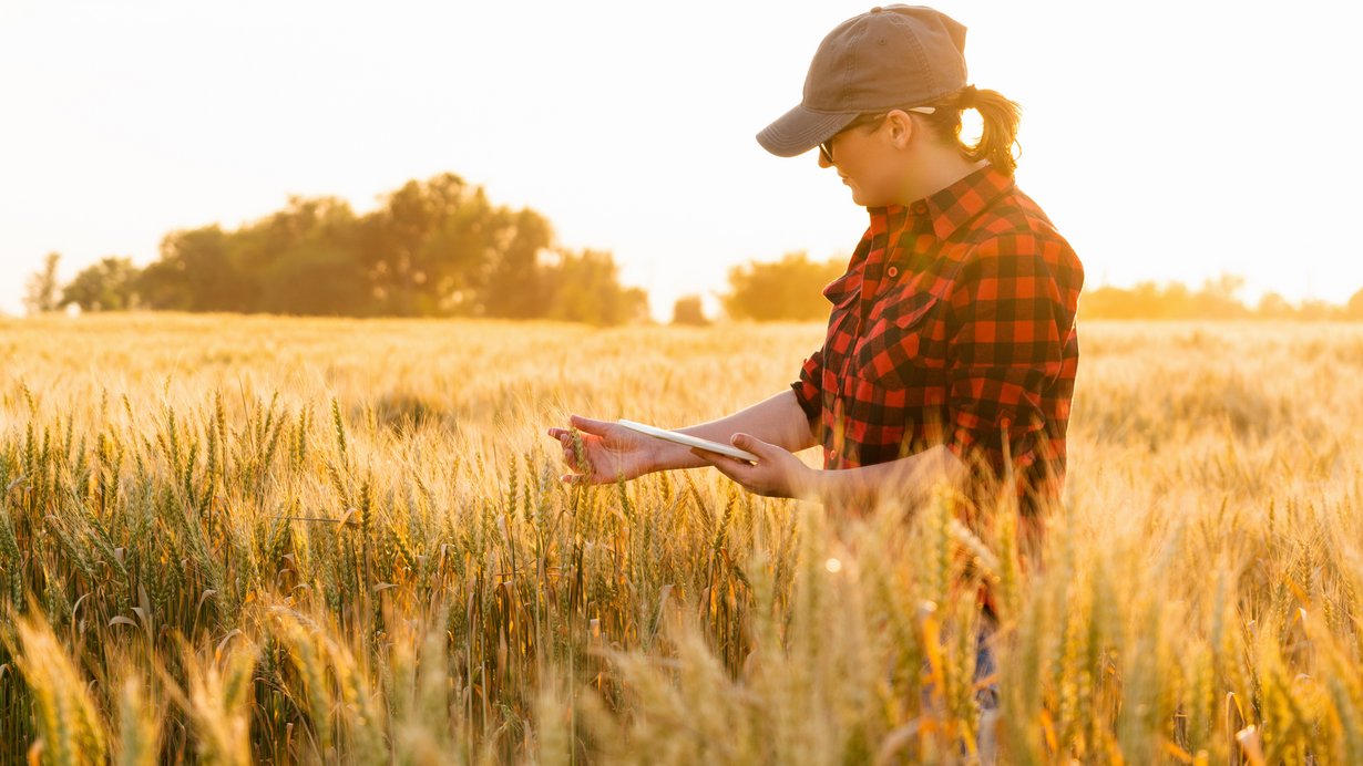Gutachterin auf dem Feld