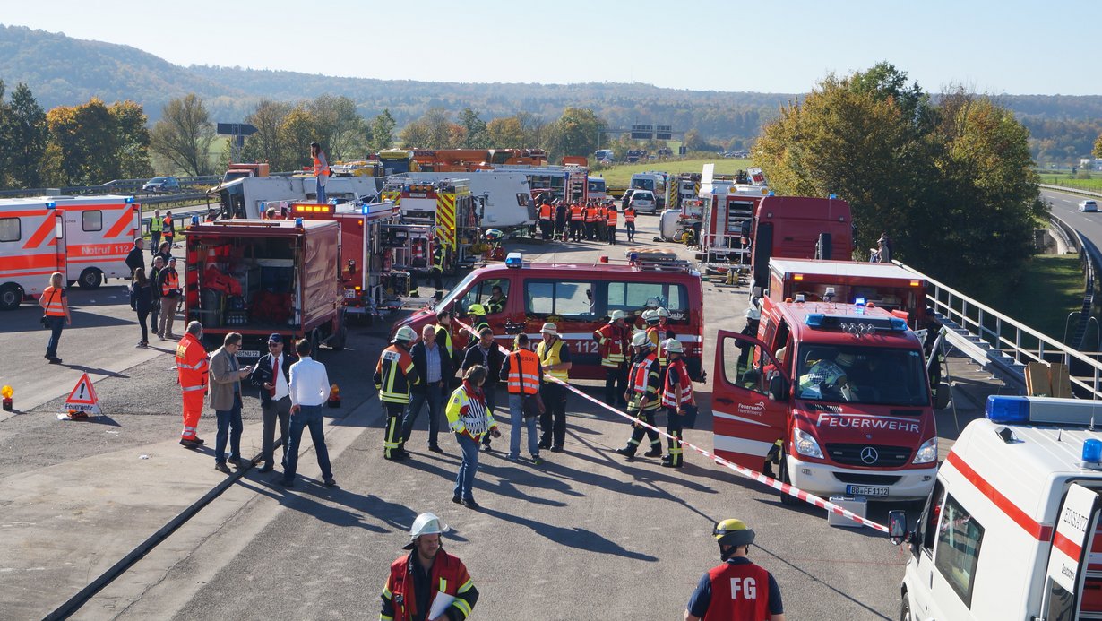 Katastrophenschutzübung "Heißer Süden" 2017