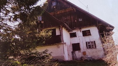 seitliche Hausansicht