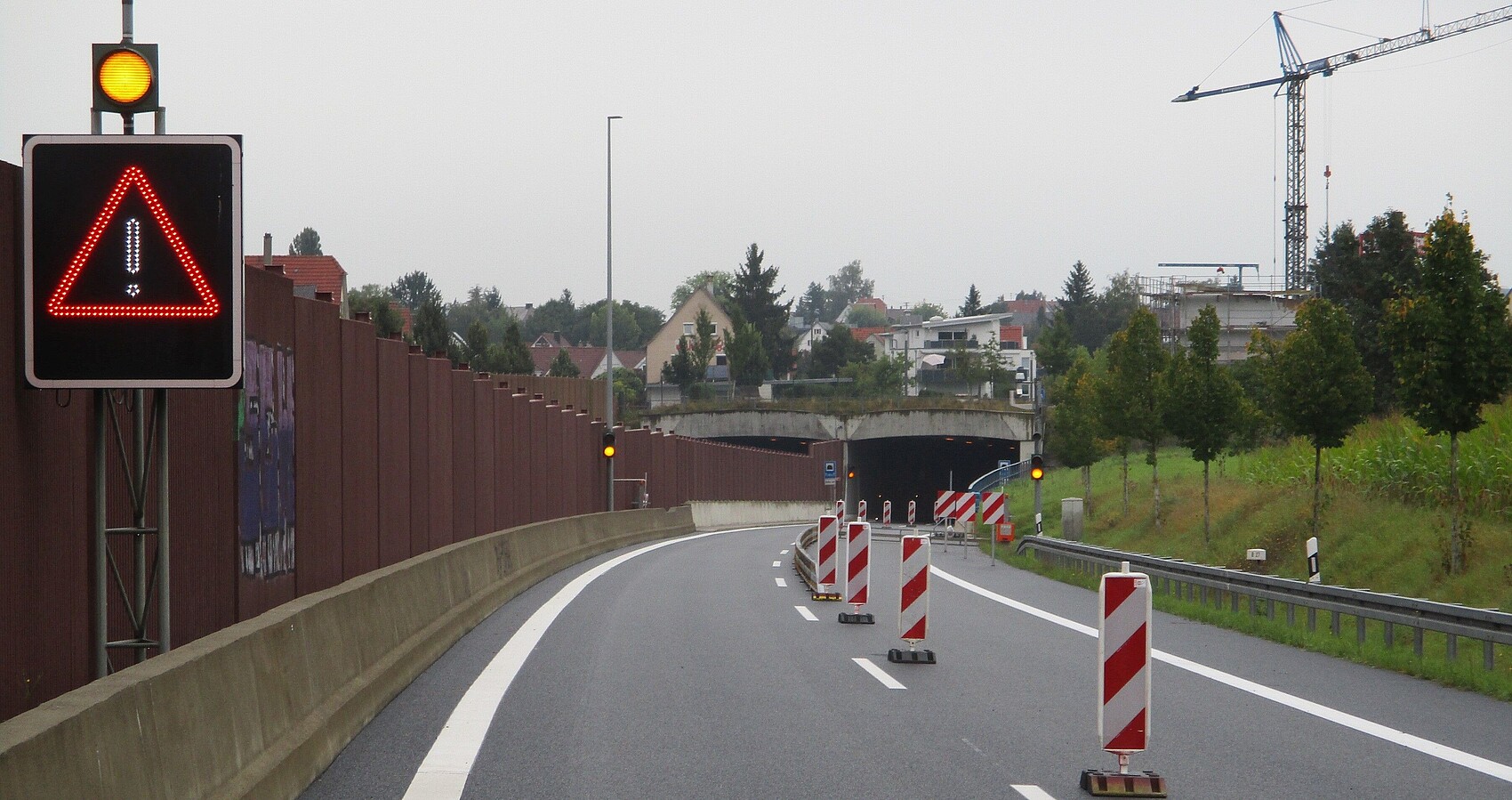 Blick auf den Tunnel Dußlingen - B 27