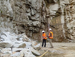 Mitarbeitende des Landesamts für Geologie, Rohstoffe und Bergbau 