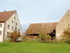 Rückseite der Gebäude